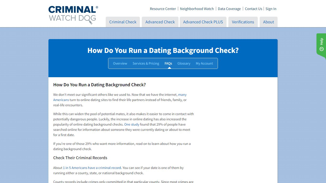 How Do You Run a Dating Background Check? | CriminalWatchDog